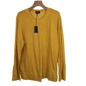 Monrow Super Soft Boyfriend Long Sleeve Sweatshirt Yellow Size XXL NWT